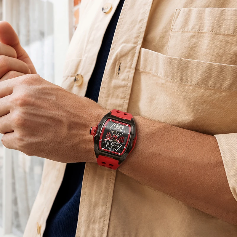 Часы мужские механические из нержавеющей стали роскошные светящиеся