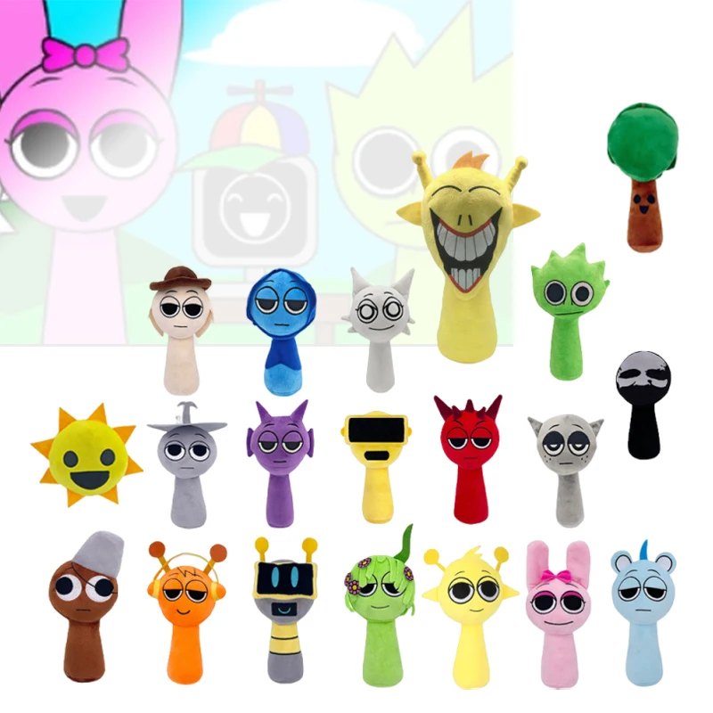 25cm Sprunki Plush Incredibox Game Kawaii Stuffed Pillow Soft Dolls Collection Room Decoration Christmas Gift Toy for Kids