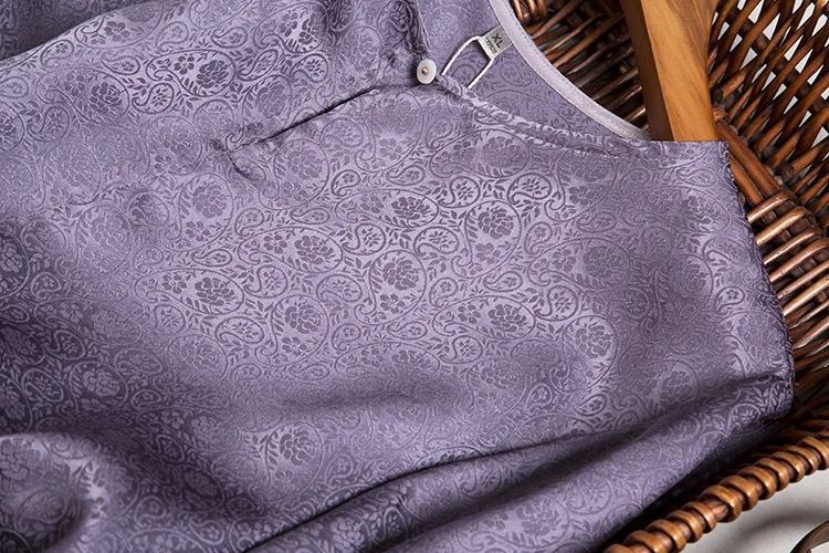 Женский жаккардовый Атласный топ удобный пурпурный из 2024 натурального шелка