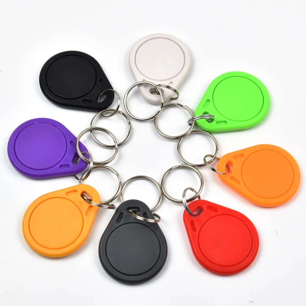 

100pcs/bag EM4100 125khz ID Keyfob RFID Tag Tags llaveros llavero Porta Chave Card Key Fob Token Ring Proximity