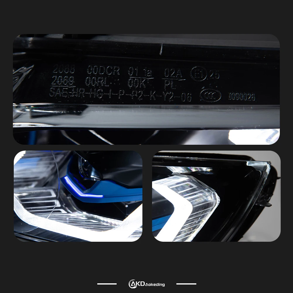 Фото AKD 2 шт. для BMW M3 E92 330i 335i M3 2006-2013 E93, светодиодные фары в стиле R-Line, аксессуары для тюнинга №1