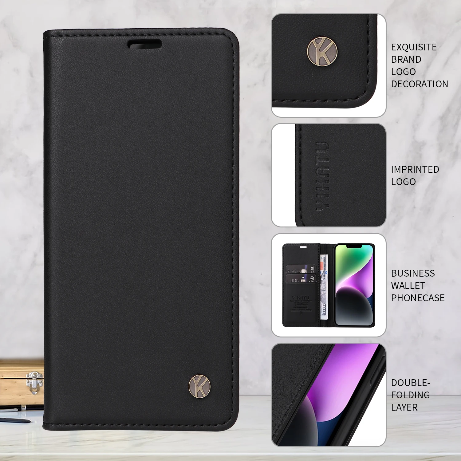 Фото Кожаный чехол с магнитной откидной картой для Xiaomi Redmi Note 14 14R 5G 13R 13 Pro Plus 4G 12T 12S 12R 12 Turbo Speed 11 11T 11S №3