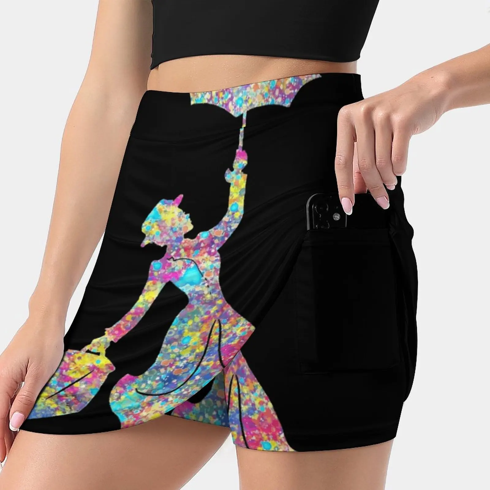 

Mary Poppins-The Magical Nanny Women's skirt Mini Skirts A Line Skirt With Hide Pocket Mary Poppins Movie Tv Film Fantasy