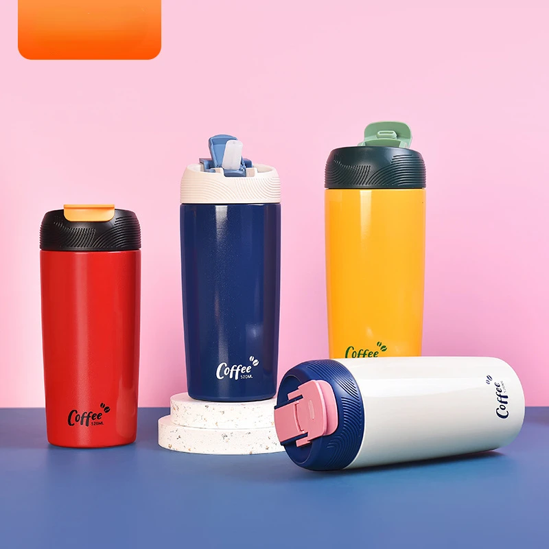

Coffee insulated cup Portable European handy office cup Stainless steel couple cup hydro flask