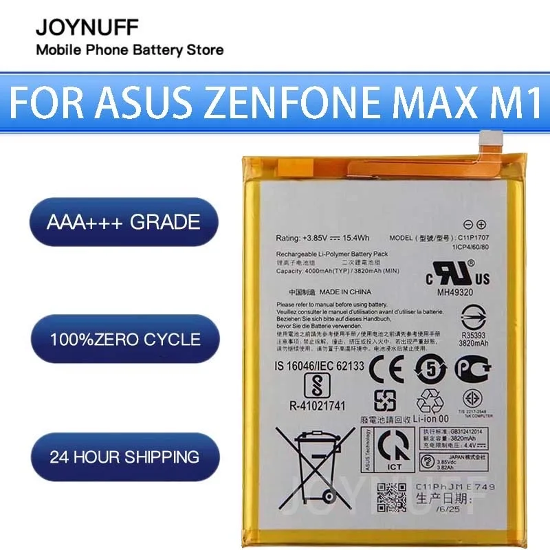 

New Battery High Quality 0 Cycles Compatible C11P1707 For ASUS Zenfone Max M1 ZB555KL X00PD Replacement Lithium Sufficient+tools