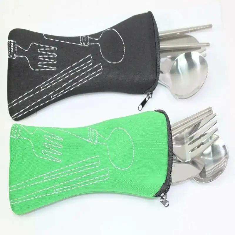 

of 2 Stainless Steel(Knife, Fork, Spoon, Chopsticks) Cutlery Carrying Set B11868