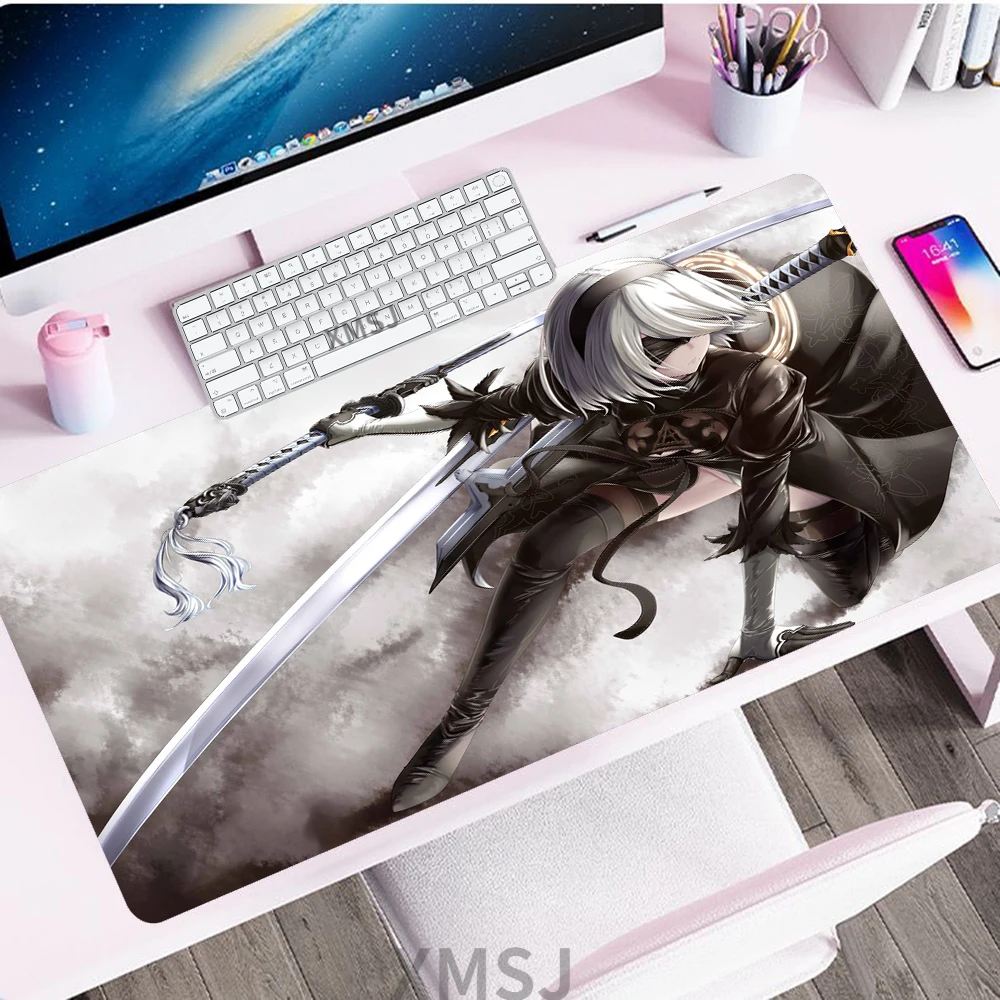 

NieR 2B Deskmat Anime Mouse Pad Laptop Gaming Accessories Desktop PC Gamer Keyboard Desktop Non-Slip Waterproof Large Mouse Pad