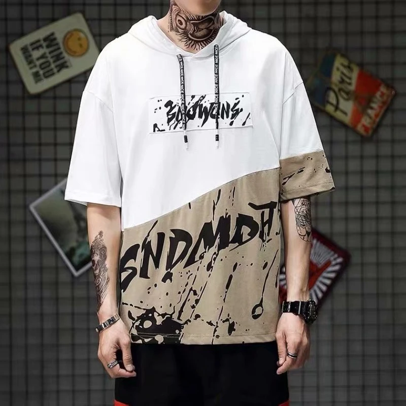 

YYK 2023 Новые мужские толстовки корейская мода Falf мужские пуловеры с капюшоном Harajuku уличная одежда толстовки мужская повседневная одежда с ка...