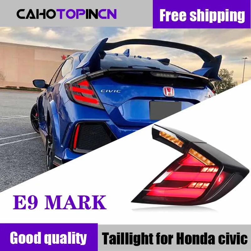 LED Tail light Assembly Turn Signal+Brake+Reverse Taillight For Honda Civic Type R 10th hatchback 2016 2017 2018 2019 2020 2021
