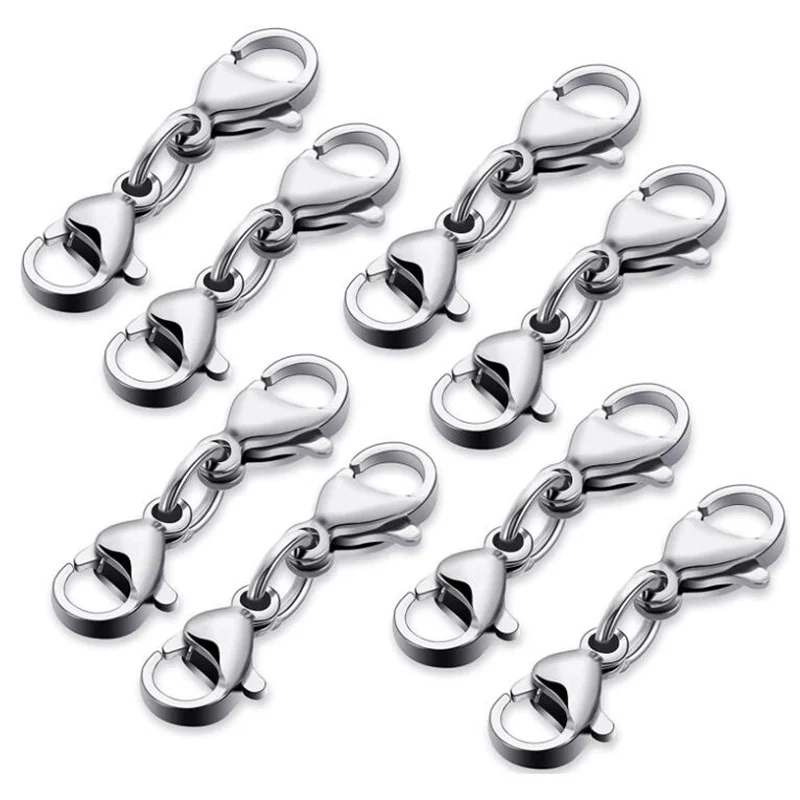 

5pcs Stainless Steel Double-Headed Lobster Clasp For Making Bracelets Necklaces Connectors Buckle DIY Jewelry Accessories