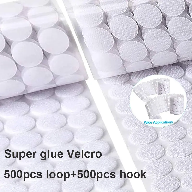 500 пар, круглые самоклеящиеся наклейки на крючок, 10-30 мм