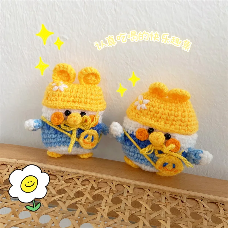 

Knitted smiley chick For Apple AirPods Pro1/2/3 new 2021 generation headphone case cute protective soft shell