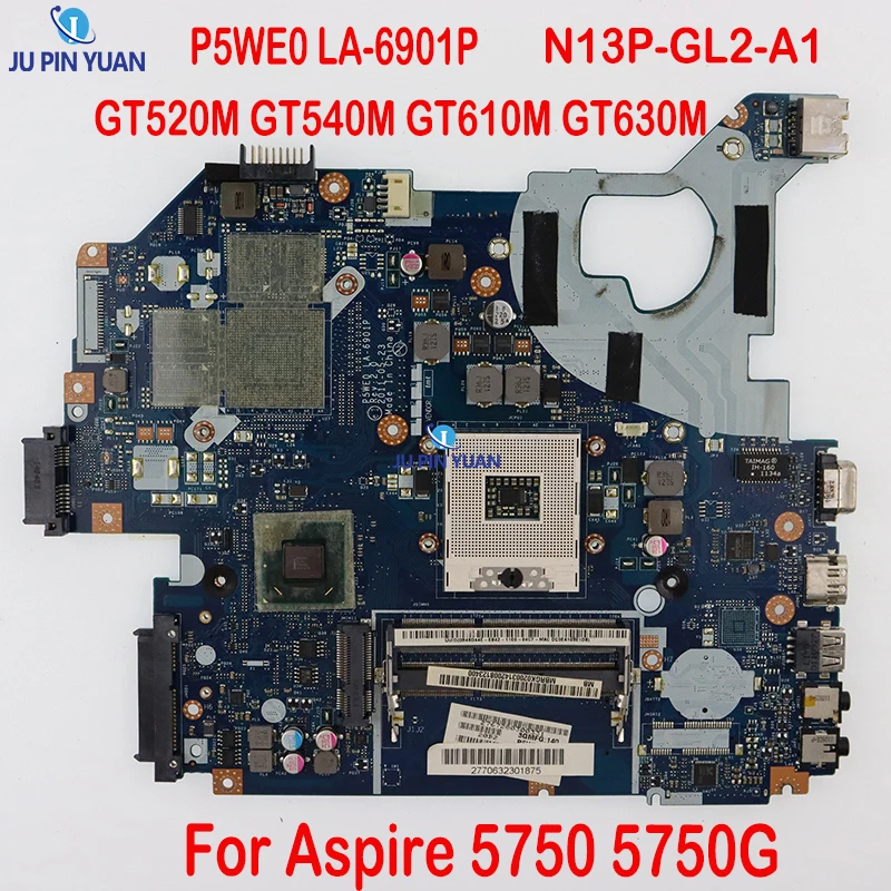 Материнская плата для ноутбука Acer Aspire 5750 5750G P5WE0, с GT520M GT540M GT610M GT630M, 1G, Φ MBBYK02001 HM65 Материнская плата для ноутбука Acer Aspire 5750 5750G P5WE0, с GT520M GT540M GT610M GT630M, 1G, Φ MBBYK02001 HM65