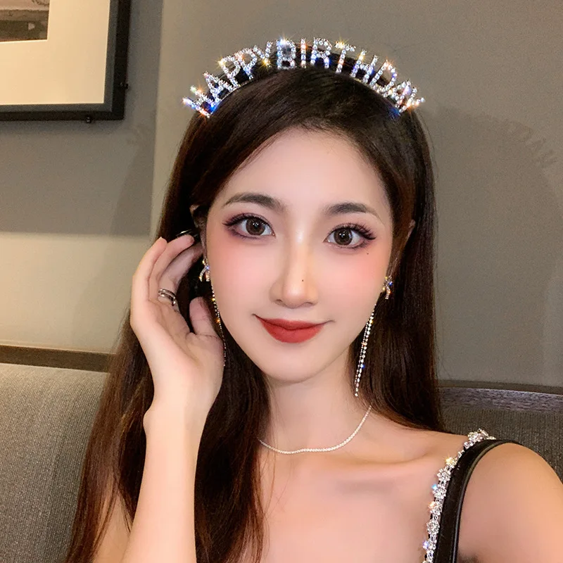 Женский головной убор с надписью Happy Birthday ободок для дня рождения в европейском и
