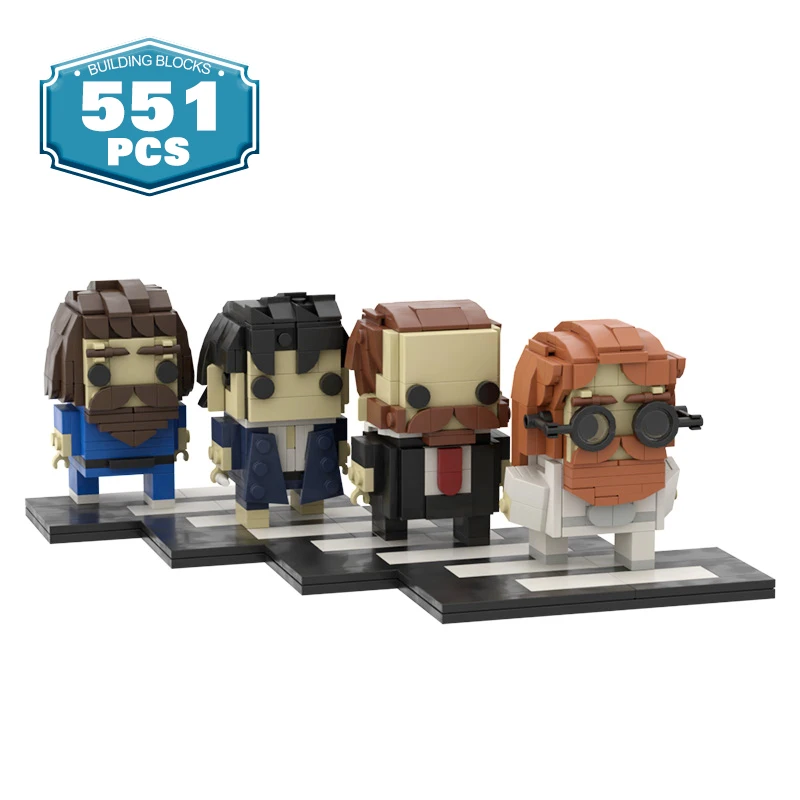 

Moc Brickheadz Set Beatled Band Building Blocks Model John Lennon Ringo Starr Paul McCartney George Harrison Children Toys Gifts