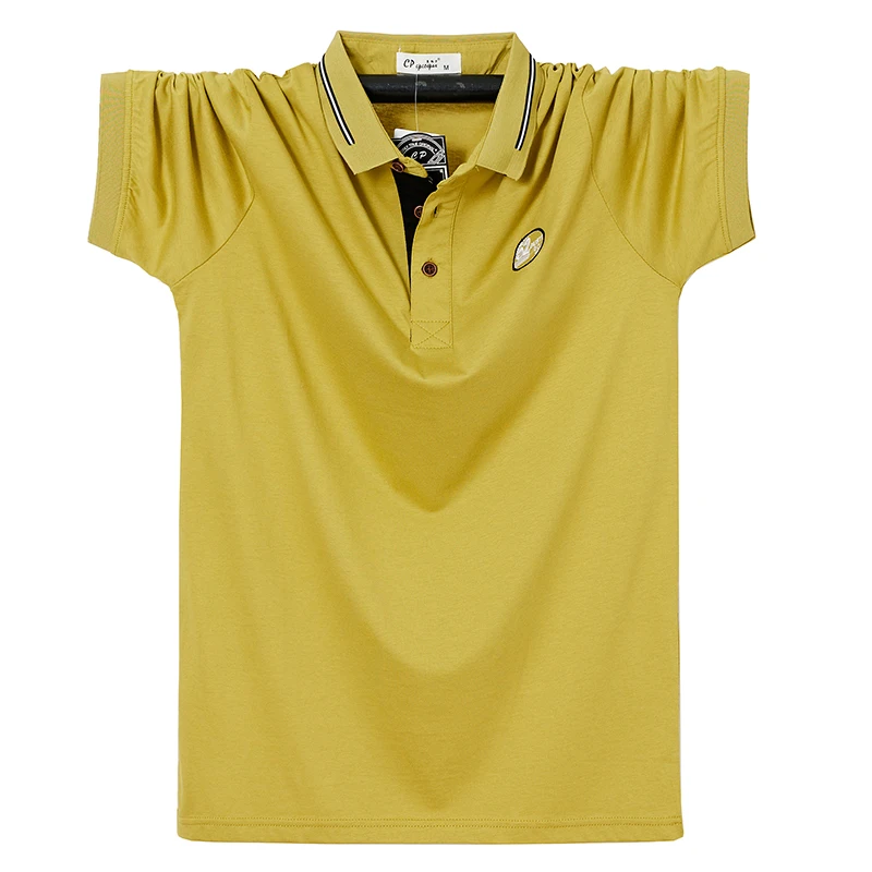 M-6XL Men Polo Shirts Men Summer Men's Short-Sleeved T-shirt Cotton Casual Men's T-shirt Shirt Male New Breathable Polo Shirts