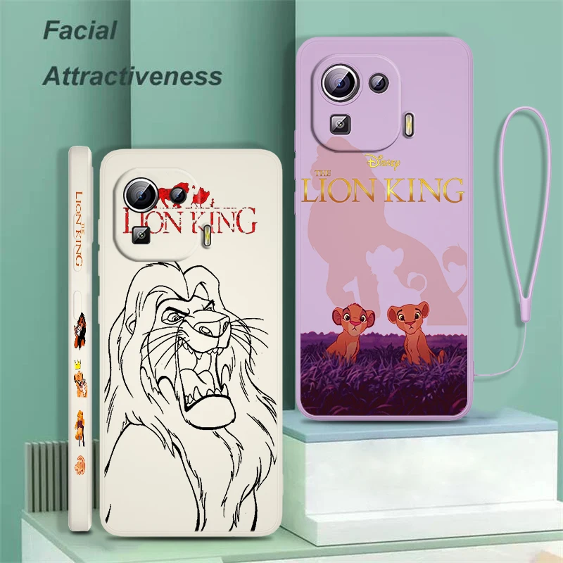 

The Lion King Disney Phone Case For Xiaomi 12 11 11i 11T 10T 9 SE Ultra Lite Poco X4 M4 F4 GT Pro Liquid Left Rope Funda