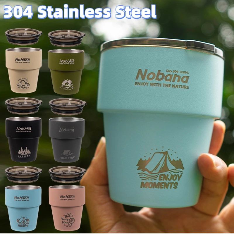 300ML Thermal Mug Beer Cup Tumbler Stainless Steel Double Wall Vacuum Insulated Coffee Tea Mug Wide Mouth Water Bottle Drinkware