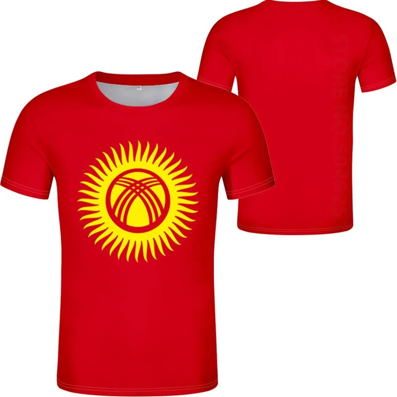 

O quirguistão t camisa nome número kgz camiseta foto logotipo roupas impressão diy livre feito sob encomenda não desvanece-se nã