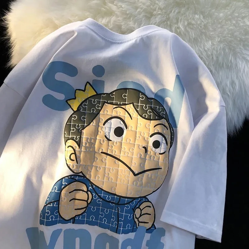 

Футболка женская с принтом второго элемента, Модная белая тенниска в японском стиле Харадзюку, модная майка с коротким рукавом, лето