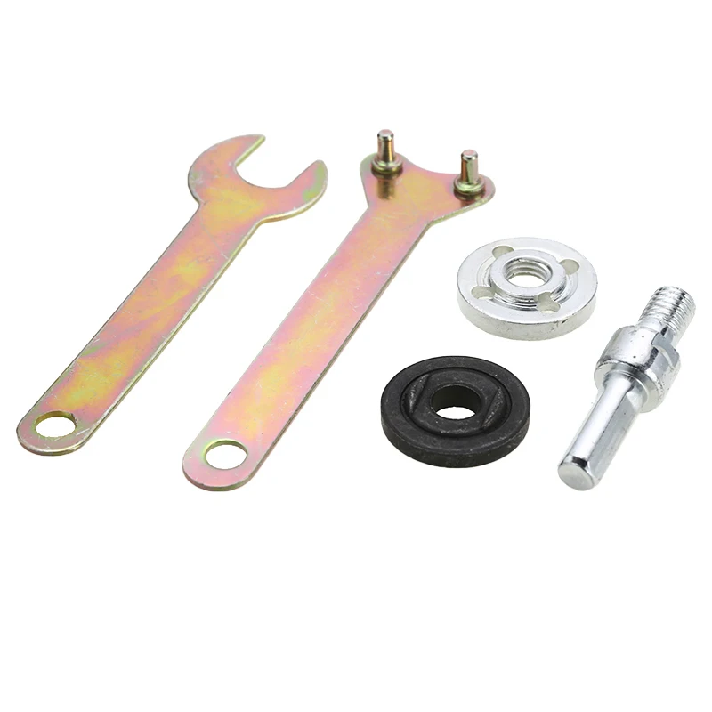 Angle Die Grinder Disc Holder Wrench Inner + Outer Nut Mandrel Spanner Adapter Tools Kit Power Tool Accessories