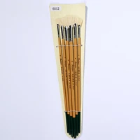 6 pcs nylon wood brush artist brushes brush artists brushes fan wooden brushes fan brushes