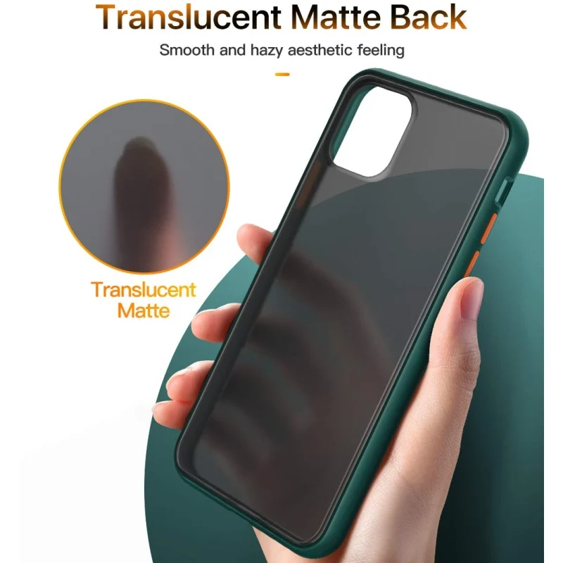 Противоударный силиконовый чехол для iPhone 11 Pro XS Max XR X прозрачный матовый защитный
