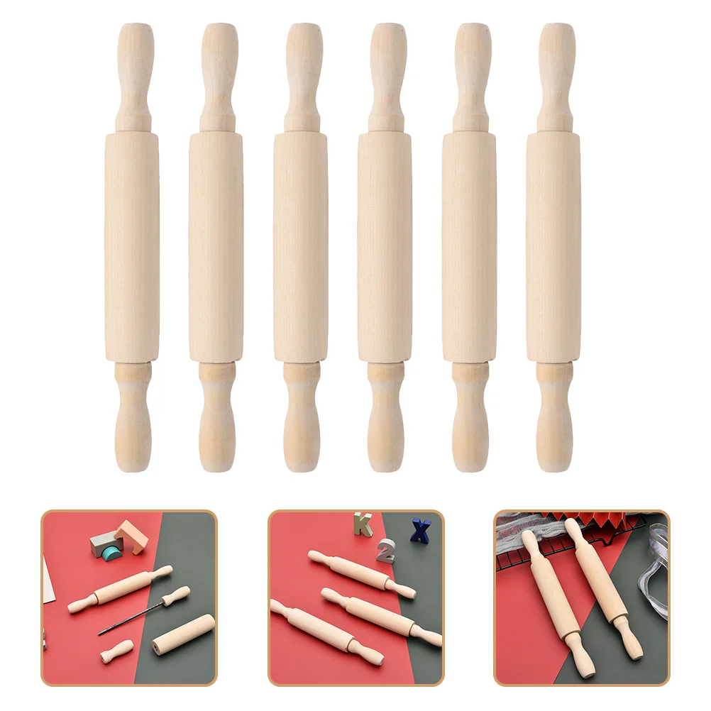 

Mini Rolling Pin Rolling-pins Children Baking Supplies Plaything Sticks Cookies