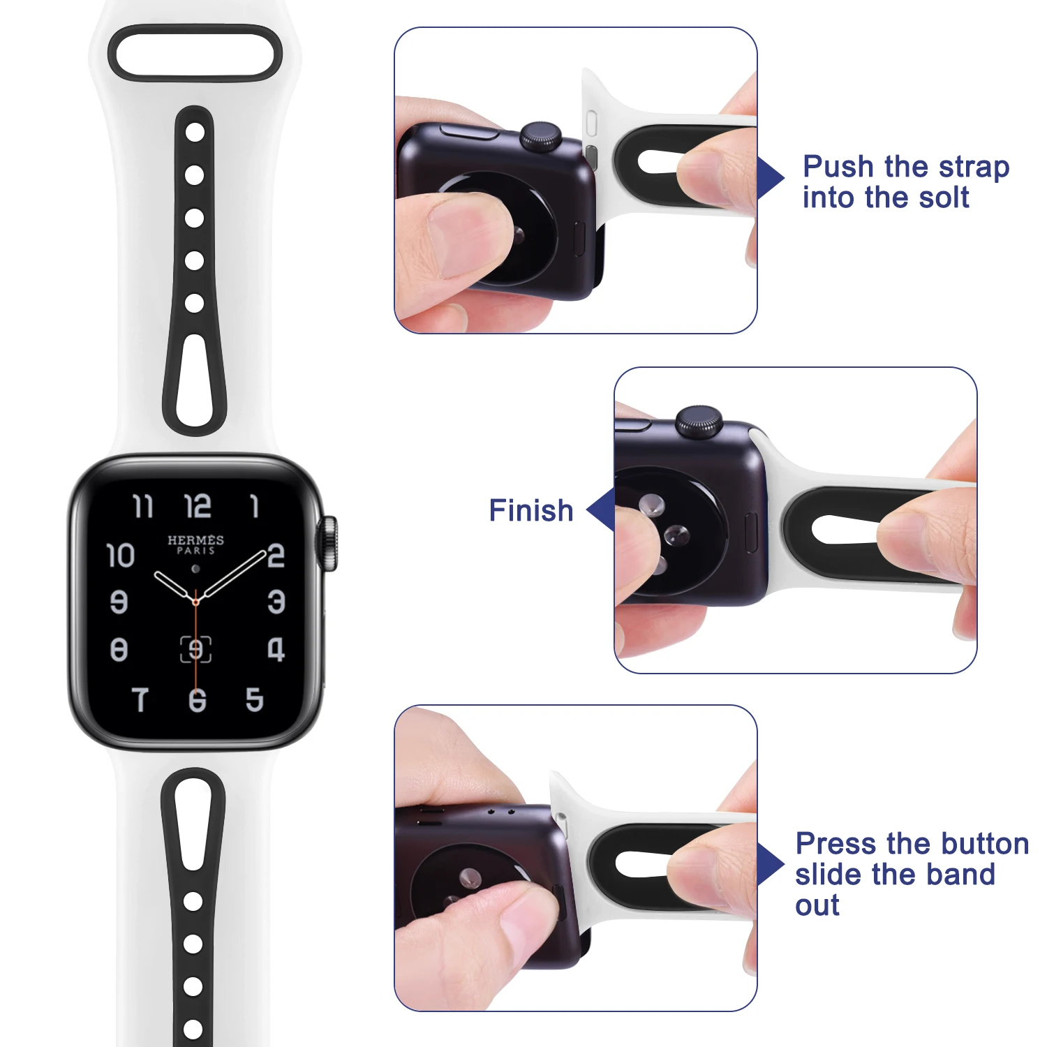 Strap for Apple Watch Band 45mm 49mm 41mm 38mm 42mm 44mm 40mm Sport Bracelet for iWatch Series Ultra 8 7 6 5 4 3 2 SE Watchband