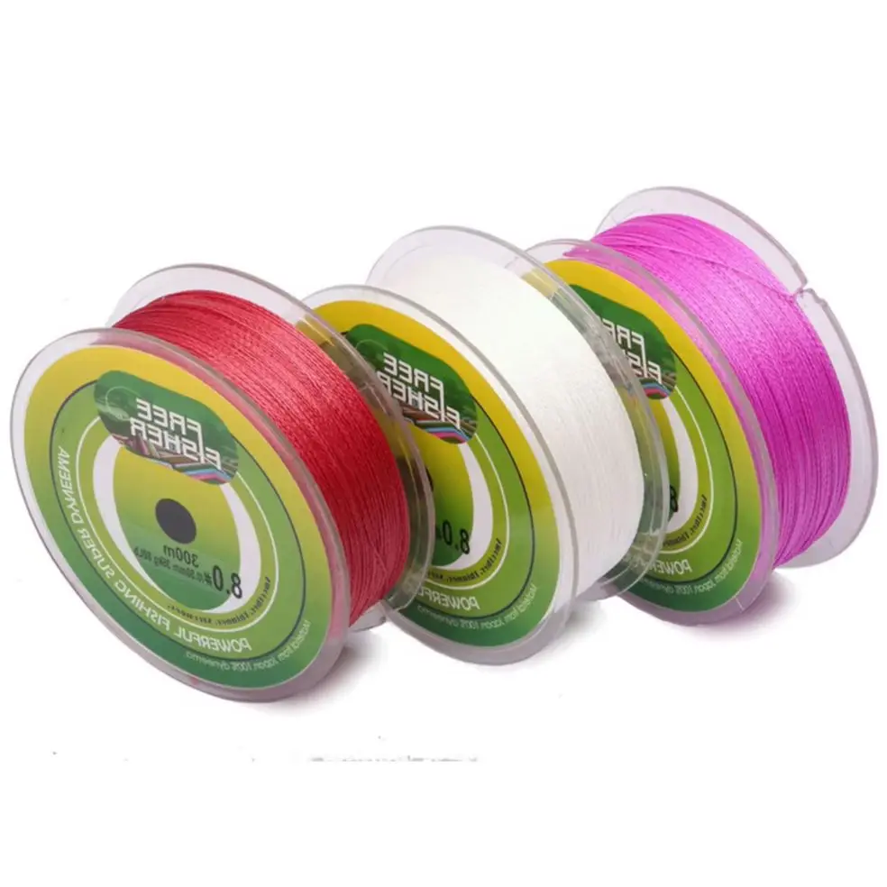 БЕСПЛАТНАЯ рыболовная плетеная леска FISHER 300 м 4 нити многофиламентная 8-80 фунтов 0