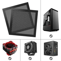 pc fan dust filter magnetic frame computer fan grills black dust mesh pc cooler filter screen dustproof case covers