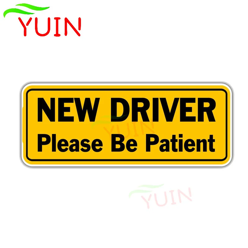 Новый драйвер, пожалуйста, будьте терпеливы, значок, фотографические аксессуары для украшения окон, Высококачественная Водонепроницаемая наклейка 17*6 см