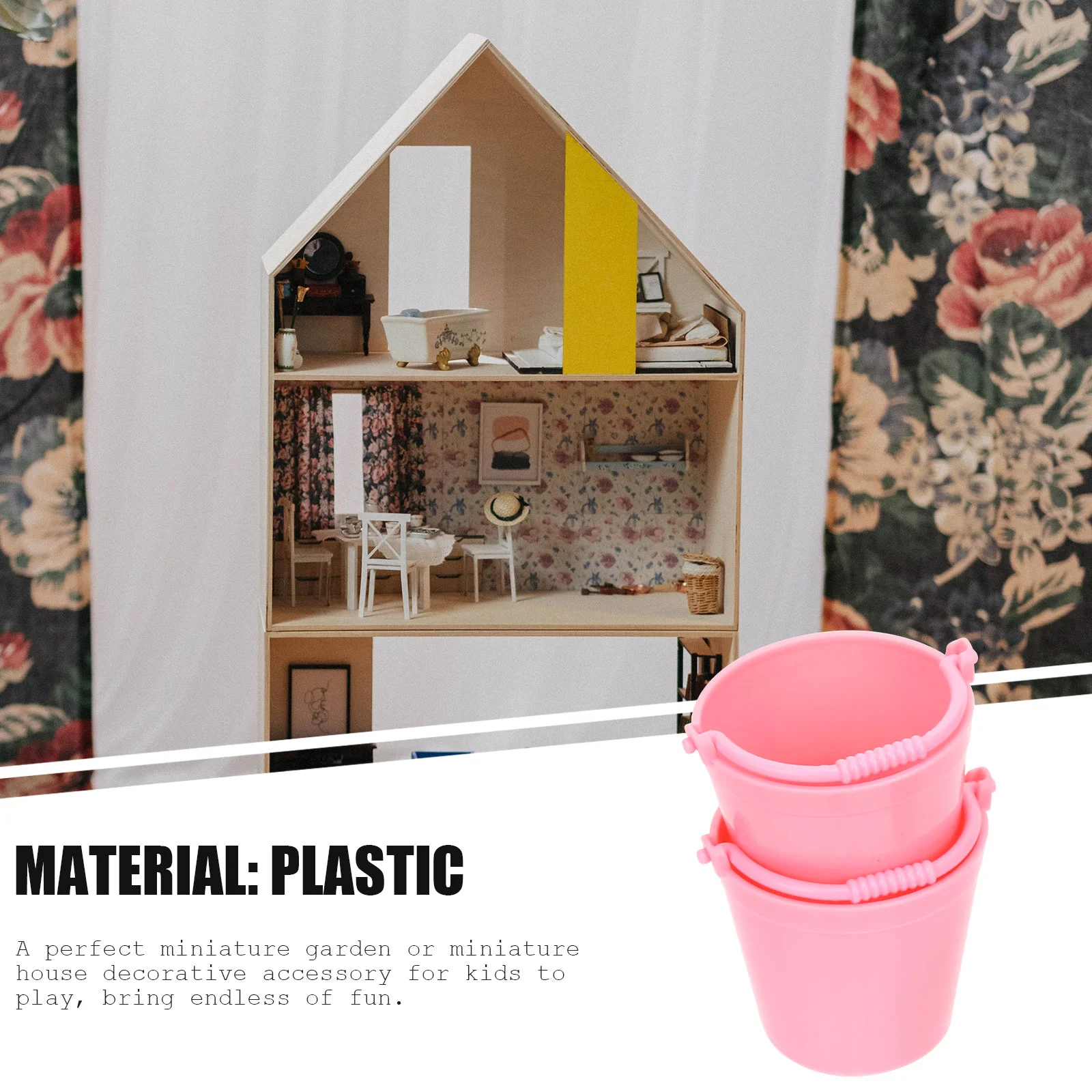 15 шт. искусственное мини-ведро детские игрушки кукольный домик для рыбалки