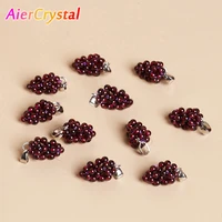 1pc natural garnet grape pendant womens necklace reiki healing decoration real mineral material crystals bead raw stone jewelry