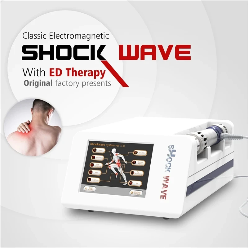 

Portable 16Hz ESWT radial wave electromagnetic shock wave physiotherapy machine for professional pain treatment.