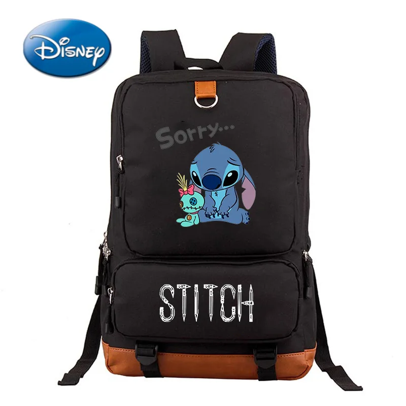 

Модный рюкзак для мужчин и женщин с мультипликационным рисунком Disney Stitch, дорожный спортивный рюкзак для девочек, сумка для ноутбука, милая ш...