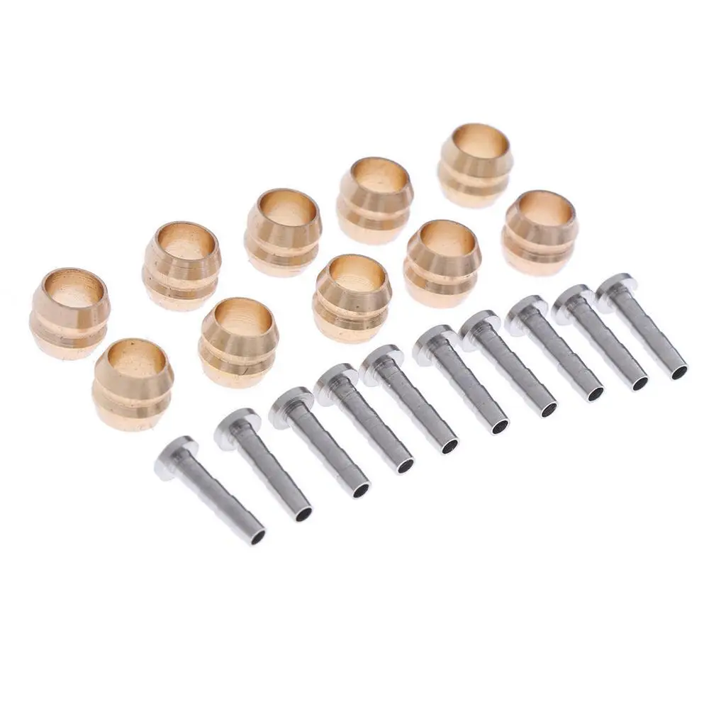 

10 Pairs Brass Bike Brake Hose Olive Connecter Insert for BH90 Hydraulic Disc Brake Hose