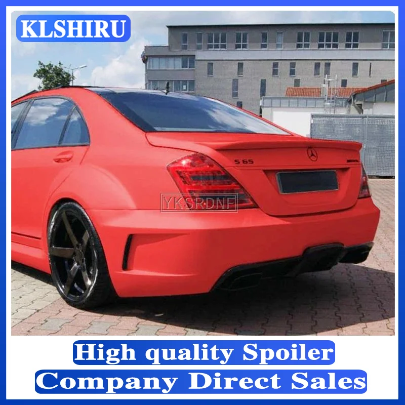 

YKSRDNF для Mercedes Benz S class w221 2006-2013 ABS материал спойлер задние крылья багажника хвостовая губа S320 S400 S420 S450 S600
