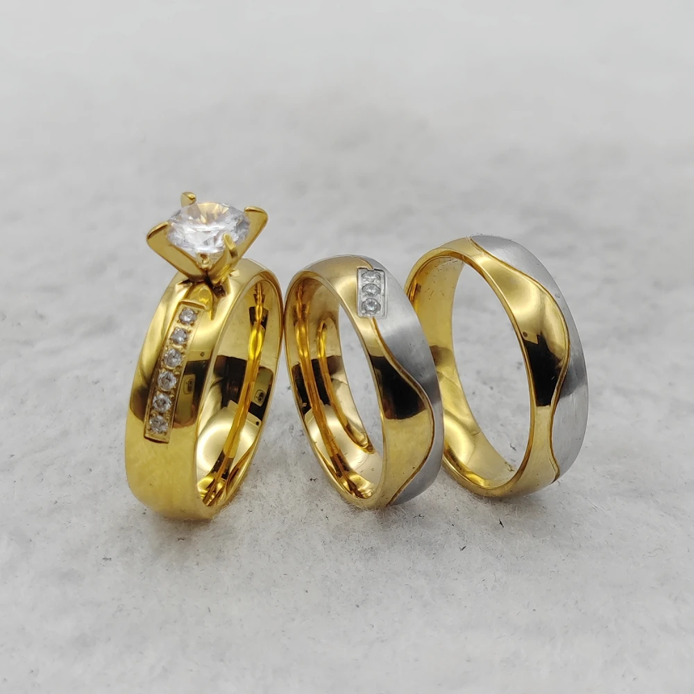 Fashion Designer Jewelry Online Shopping 2024 Wedding Proposals Ring Discounted Gold 18k Plated Couple Lovers