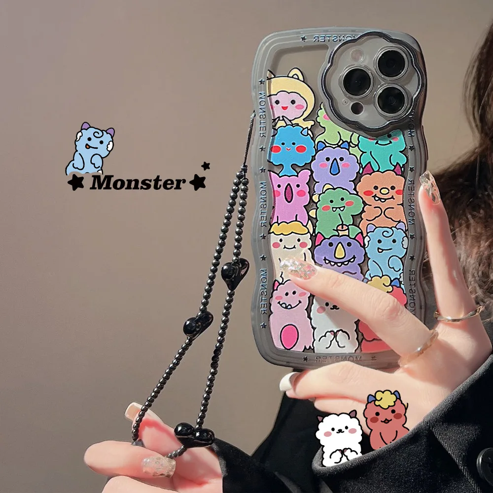 

Cartoon colorful little monster mobile phone case For iPhone 14 13 12 11 Pro Max x xs xr 7 8 Plus 2020 shockproof soft shell
