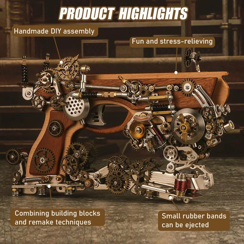 Металлический 3d-пистолет Archimedes с паром набор строительных блоков сделай сам