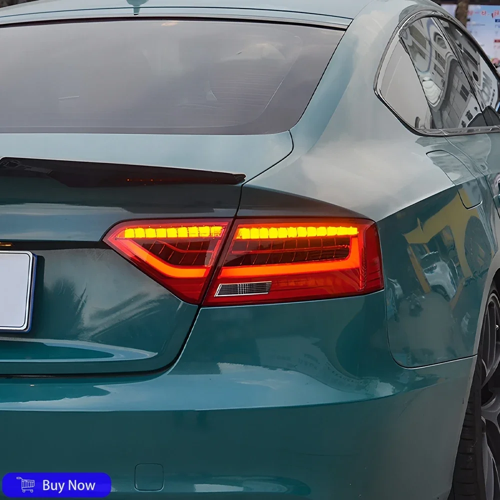 Фото Автомобильные задние фонари для Audi A5 2008-2016, обновленный стиль, чешуя дракона, Стайлинг, светодиодные задние фонари в сборе, аксессуары для указателей поворота №1