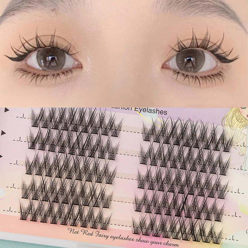 

Professional Makeup Lashes Cluster Spikes Lash Wispy Premade Russian Natural Fluffy False Eyelashes Free Shipping Items