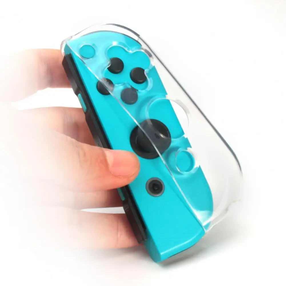 

1 Pair Protective Case Transparent Scratch Resistant TPU Game Controller Protective Cover for Nintendo Switch OLED Joy-con