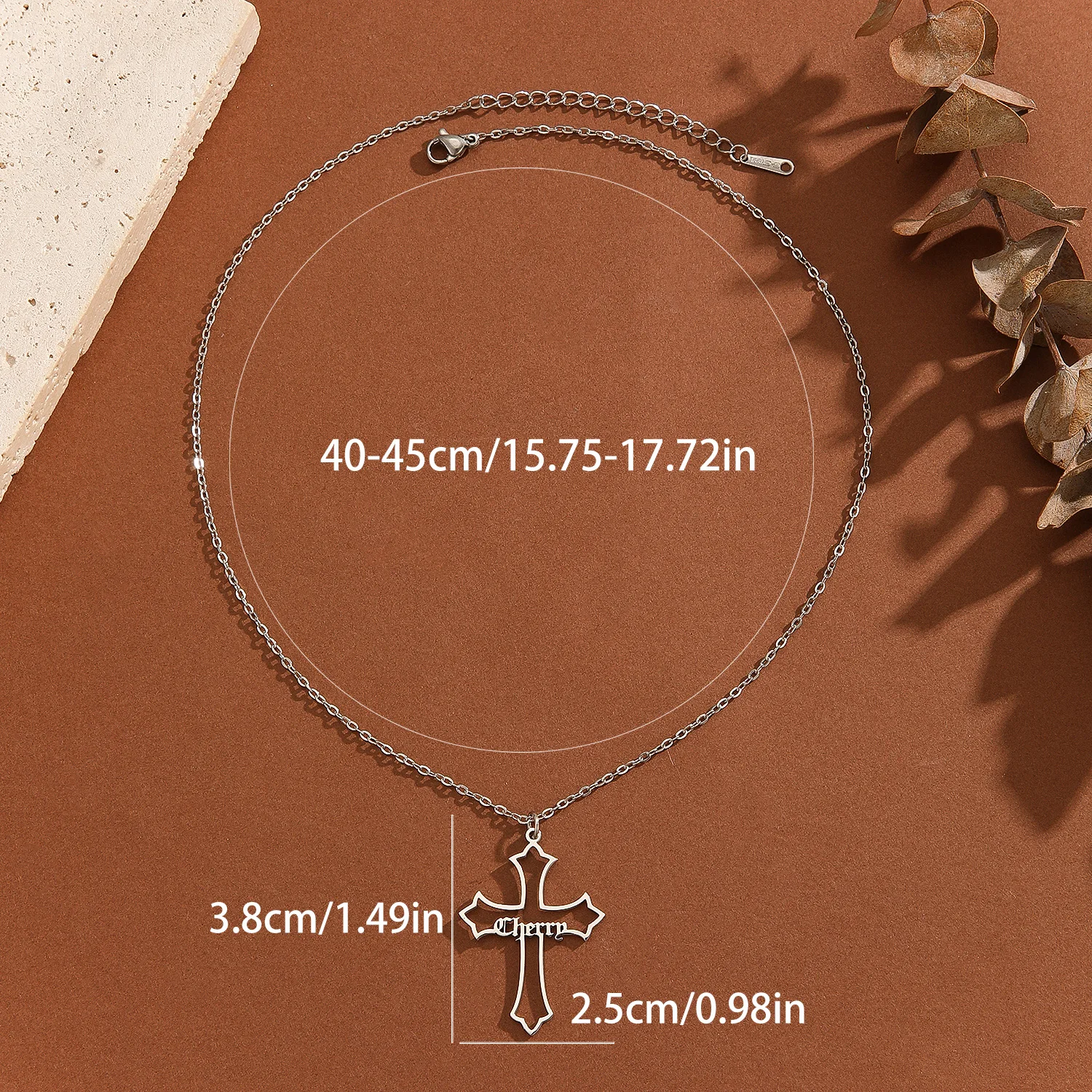 QIAMNI ожерелье с крестом Иисуса на заказ из нержавеющей стали индивидуальный