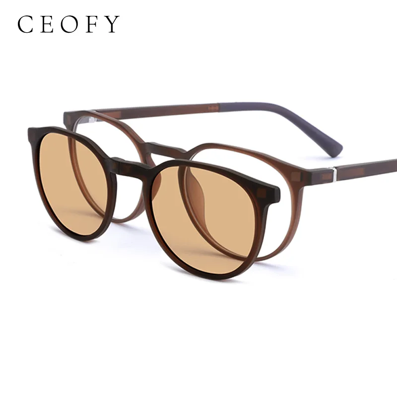 Очки солнцезащитные Ceofy поляризационные для мужчин и женщин круглые оптические