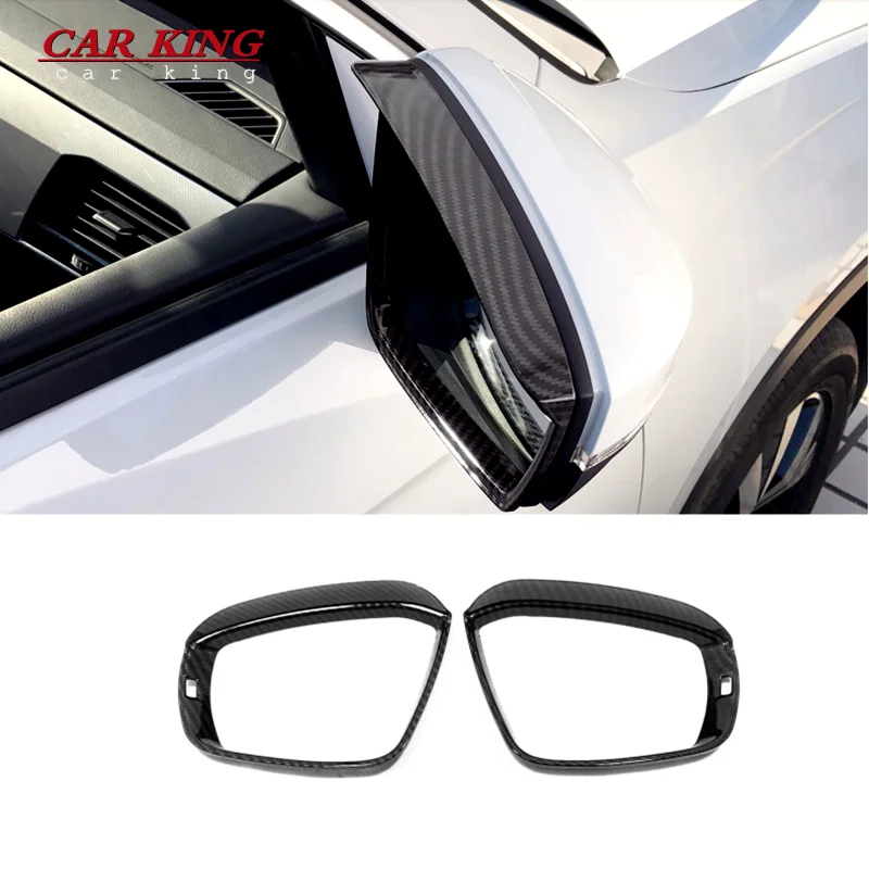 

For Volkswagen VW T-Roc T Roc TROC 2018-2021 Accessories chrome Rearview Mirror Rain Eyebrow Shade Rainproof Blades Cover Trim