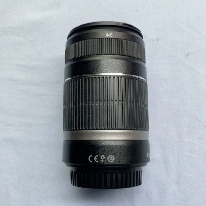 Фото 95% новый оригинальный телеобъектив EF-S 55-250mm F4-5.6 IS с зумом для камер Canon 200D, 80D, 90D, T7, T8i, SL3, APS-C DSLR. №3