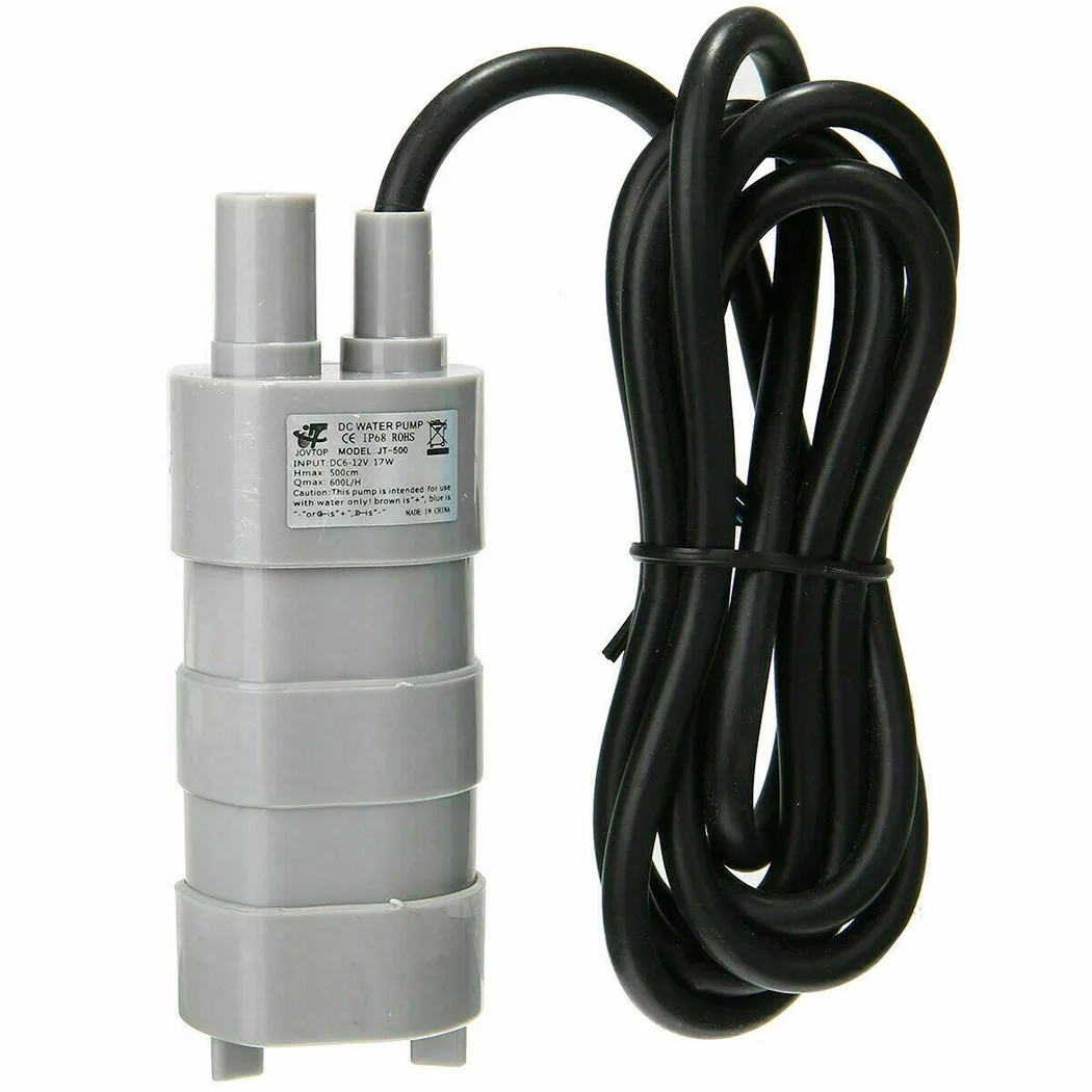 

12V Electric High Flow Water Pump 600L/H Submersible Camper Caravan Motorhome Fountain Pumps Connect The Plastic Pipe