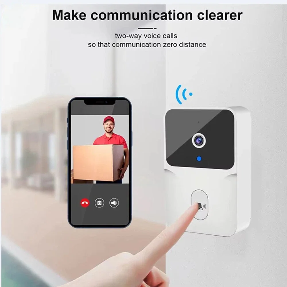 Фото Умный Wi-Fi беспроводной видео дверной звонок телефон камера безопасности дверной звонок кольцо домофон для домофонов наблюдение дома №4